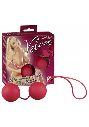 Вагінальні кульки Velvet Red Balls, 23 см, червоний