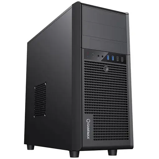 Корпус GameMax MT821, чорний, без БЖ, Midi Tower, ATX / Micro ATX / Mini ITX, 1xType-C / 2хUSB 3.0 / 2хUSB 2.0, макс. CPU - 158 мм - фото 1