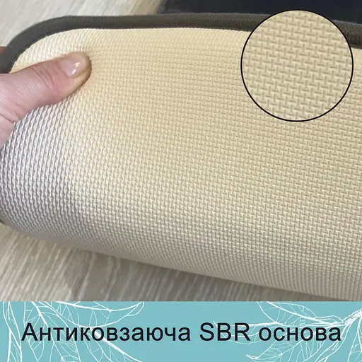 Современный коврик для ванной Aquarius с эффектом памяти U-образный контурный 50 х 50 см. Графит в полоску - фото 5