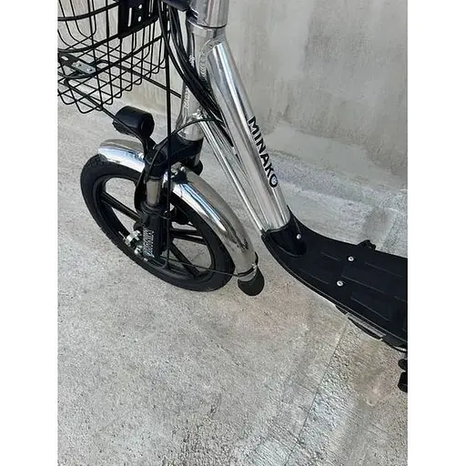 Электровелосипед Minako U18" 600W 48V 18Ah + грузовой усиленный багажник серый - фото 12
