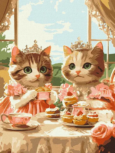 Набор для росписи по номерам Гламурная вечеринка, Ideyka, 30x40 см, КНО6689