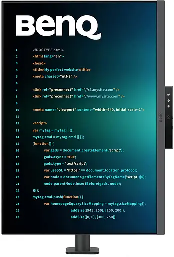 TFT 28.2" BenQ RD280UA, IPS, 3840x2560, 3:2, USB-C, HDMI, DP, HAS, ерго стійка, кол., металік-сірий - фото 14