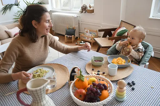 Набор Beaba 4+ тарелка миска стакан ложка оливковая/серая (913608) - фото 12