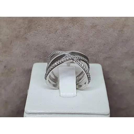 Серебряное кольцо Агни КАЛИ с фианитами. 1175/1Р-CZ 17 - фото 5