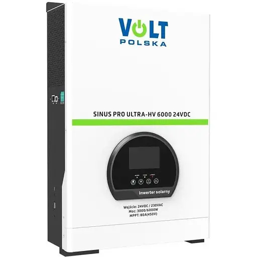 Солнечный инвертор Volt Polska SINUS PRO ULTRA-HV 6000 24/230 В (3/6 кВт) + 80A MPPT (450В) автономный - фото 1