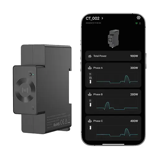 Розумний трифазний лічильник електроенергії Marstek CT002 монтаж на DIN-рейку (42-00303) - фото 17
