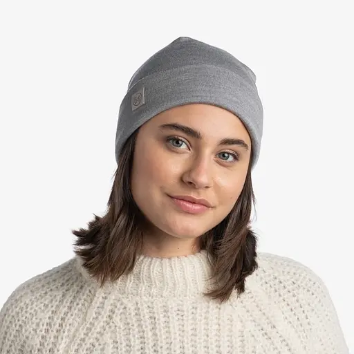Шапка Buff Merino Heavyweight Beaney Solid Light Grey (1033-BU 111170.933.10.00) - фото 4