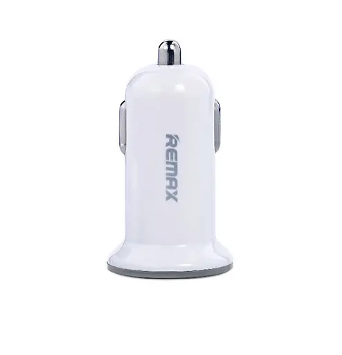 Автомобильное зарядное устройство для Remax Mini USBx2 2.4A/1A White - фото 1