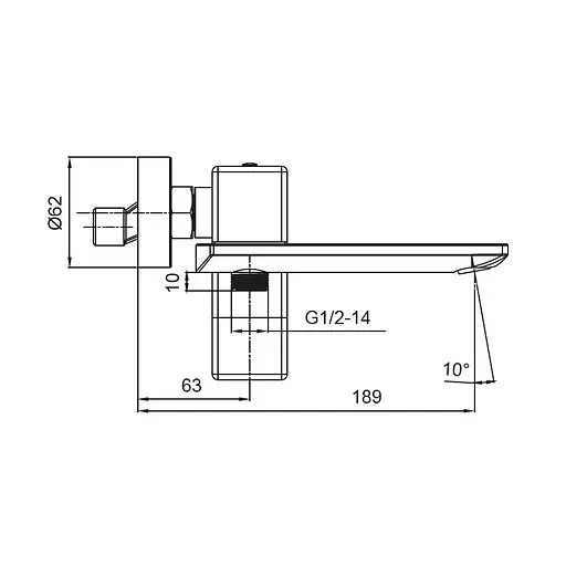 Смеситель для ванны Koer KB-41010-05 (KR3485) - фото 2