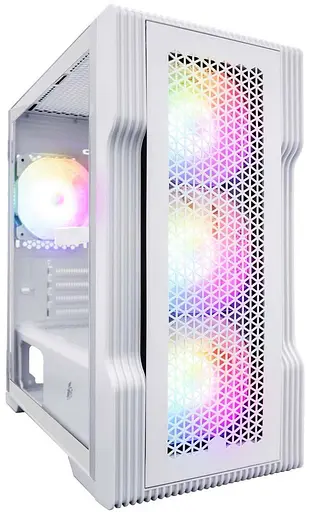 Корпус 1stPlayer T3-WH-4F1-W белый без блока питания (T3-WH-4F1-W) - фото 1