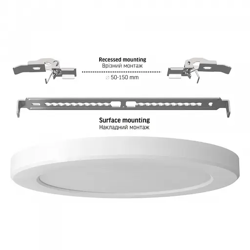 LED світильник круглий VIDEX DL6R 18W 3000K-4000K-6500K White - фото 5