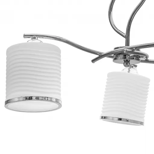 Люстра стельова Brille в спальню E27 60W CH+WH (LK-590C/3) - фото 5