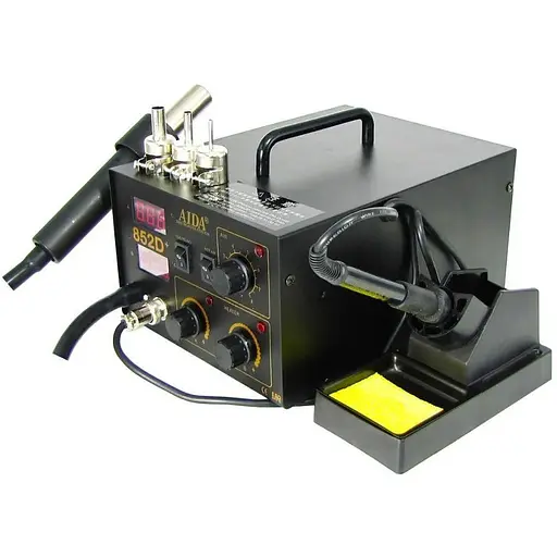 Паяльная станция Aida 852D+ компрессорная, фен, паяльник - фото 1