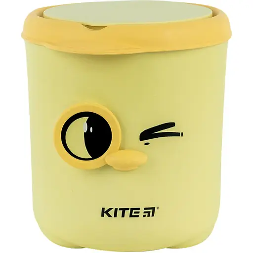Настольный контейнер для мусора Kite желтый (K24-011-2)