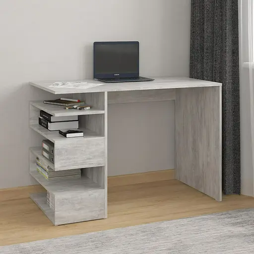 Комп'ютерний стіл з полицями id A-186 1100x756x598 мм Бетон