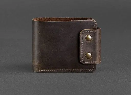 Мужской кожаный портмоне Zeus 9.0 темно-коричневый - фото 1