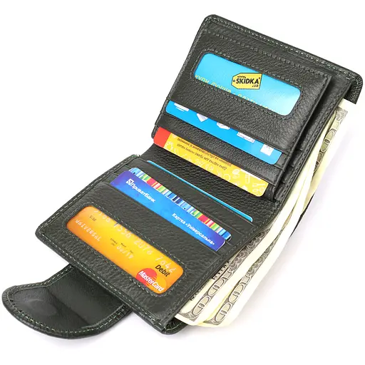 Вертикальний жіночий гаманець із натуральної шкіри ST Leather 9.5х11х2 см acs0029645 - фото 7