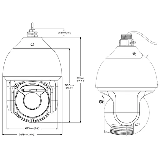 IP PTZ-видеокамера 4MP TVT TD-8843IM2N (PE/WP/50M/AR50) f=5.3-256mm 50x (77-00303) - фото 2