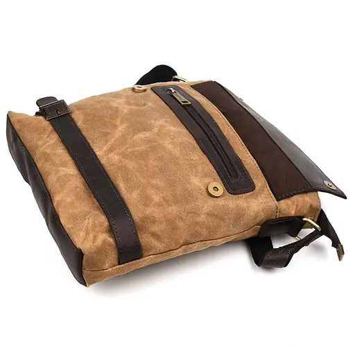 Чоловіча шкіряна сумка через плече TARWA 27х31х8 см sum0026668 - фото 7