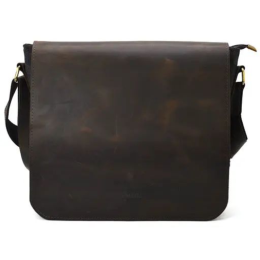 Кожаная мужская сумка через плечо TARWA 30х32х7.5 см sum0025908 - фото 3