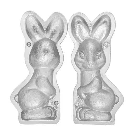 Форма алюмінієва "Зайчик" для випікання святкового цільного кексу 18.5х9х7.5 см, Ласунка Сірий 85018 - фото 1