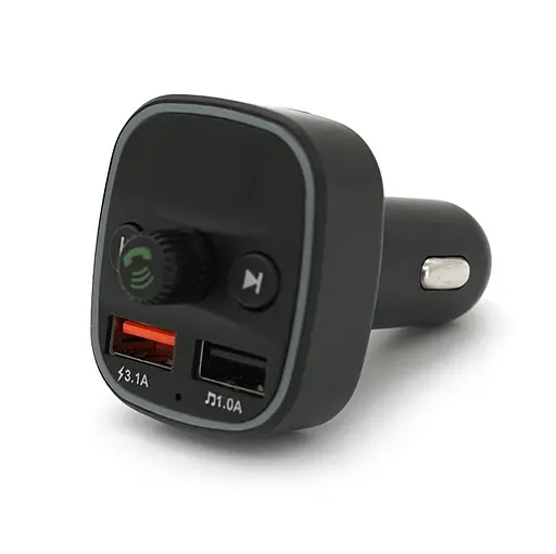 Автомобильный FM трансмиттер модулятор Bluetooth Voltronic FMQ1 3.1A, USB, TF - фото 3