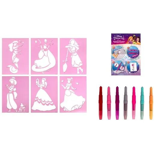 Набір спрей-ручок Disney Princess з трафаретами (DP22364) - фото 6