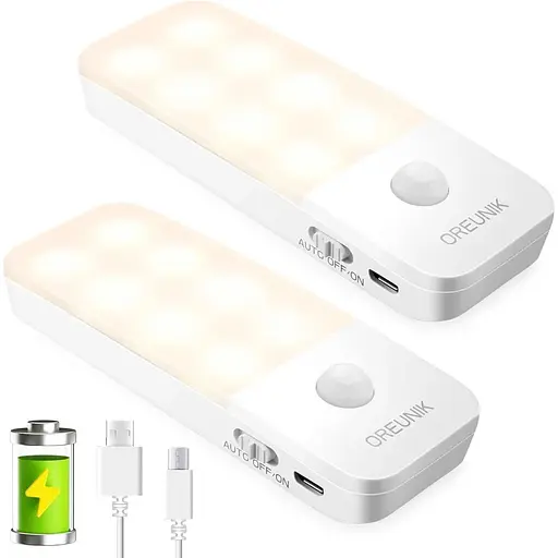 Світлодіодний нічник з датчиком руху 2 шт. 3 режими (авто/вкл/викл)