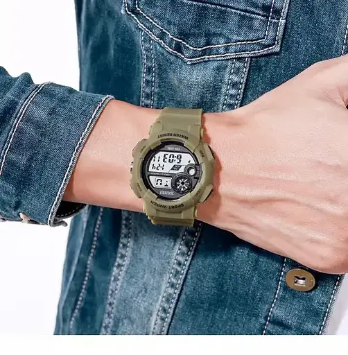 Чоловічий наручний годинник Skmei 1718 (Зелений) - фото 4