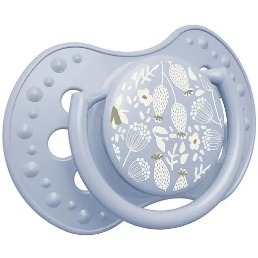 Пустышка силиконовая динамическая LOVI Blossom 0-6 месяцев 2 шт. голубая (22/921_newboy) - фото 3