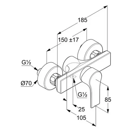 Змішувач для душу Kludi Zenta SL 488700565 - фото 2