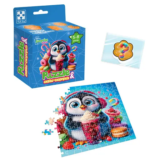 Дитячі пазли з сюрпризом "Пінгвінчик" Vladi Toys VT8030-06, 180 деталей - фото 2