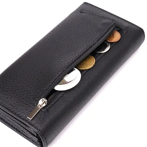 Вертикальный женский кошелек из натуральной кожи ST Leather 17.5х9х3 см acs0029690 - фото 8