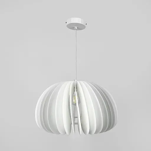 Люстра з білим акриловим абажуром Ø 42х28 см | Line F | Арт. SG41-420 - фото 3