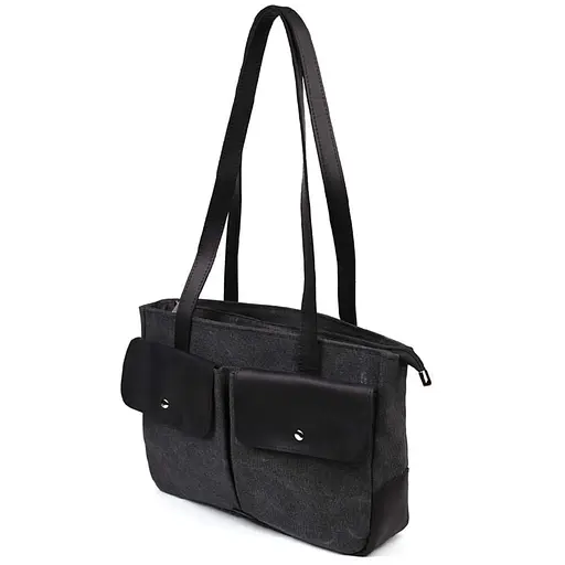 Женская сумка тоут Tarwa из канвас и кожи 25х35х9 см sum0028158 - фото 3