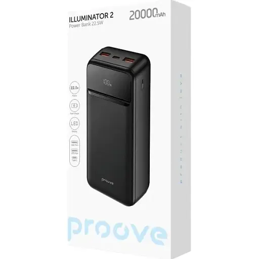 Зовнішній акумулятор Proove Illuminator 2 20000mAh 22.5W (PBIP20212201) [138505] - фото 2
