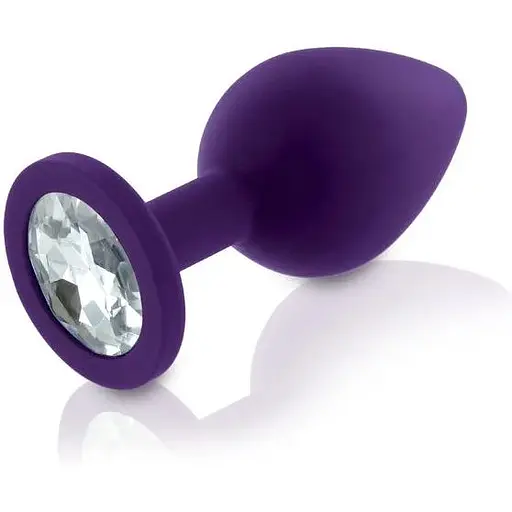 Набор силиконовых анальных пробок с кристаллом Rianne S: Booty Plug Set Purple - фото 4