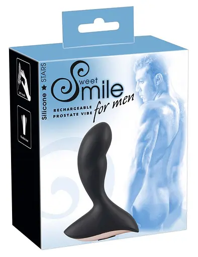 Стимулятор простати Sweet Smile Rechargeabe Prostate Vibe, 12.6 см чорний