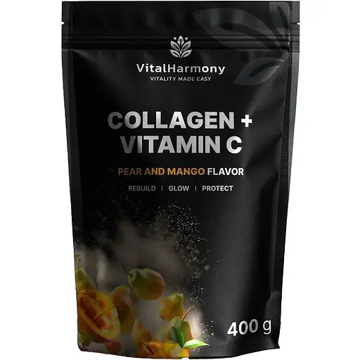 Коллаген и витамин С VitalHarmony Collagen pluc C, 400 грамм - Груша-манго