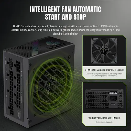 Блок питания GameMax GS 650G V25 650W SFX 80+ Gold (GS 650G V25) - фото 9