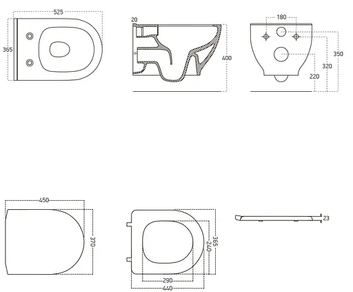 Унитаз подвесной Volle Oliva Rimless 13-45-165 с сидением Soft Close Slim, Белый - фото 4
