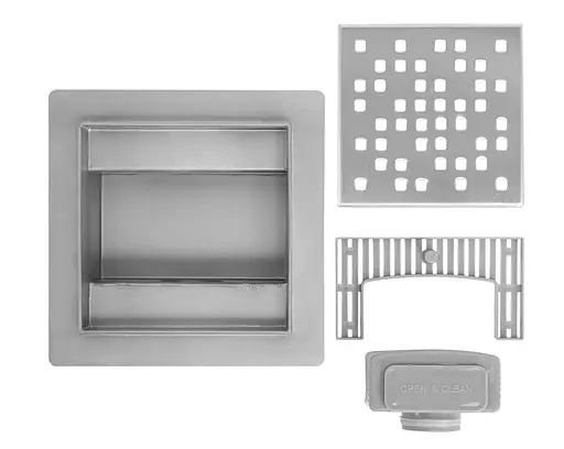 Трап для душу Rea Dots 12x12 nickiel brushed REA-G6202 - фото 5