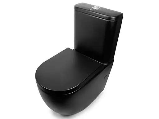 Унитаз-компакт Newarc 3822B-M Rimless с сидением Soft Close, Черный - фото 1