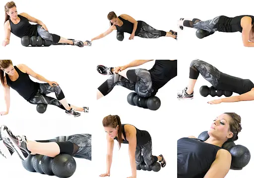 Массажный ролик EasyFit SlateShaper 45 см черный (EF-2040) - фото 5