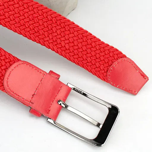 Ремень-резинка женский PS-35008 (100 см) красный плетеный - фото 5