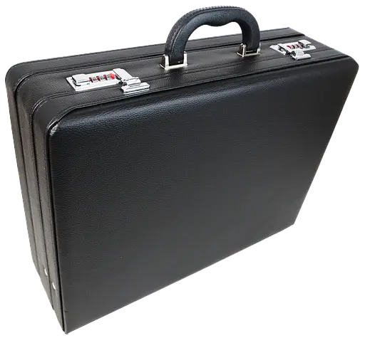 Большой дипломат Portfolio с расширением из эко кожи черный sum0028875 - фото 2