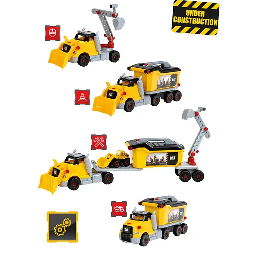 Набор игрушечных грузовиков Klein Cat 4 в 1 (3252) - фото 9