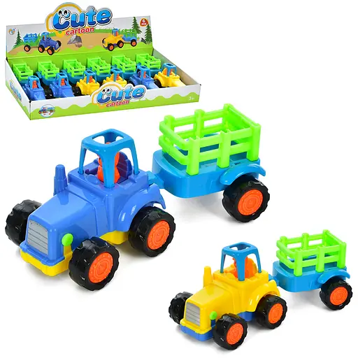 Трактор, 345-1A, 10 см, инерционный, с прицепом (В ассортименте) - фото 2