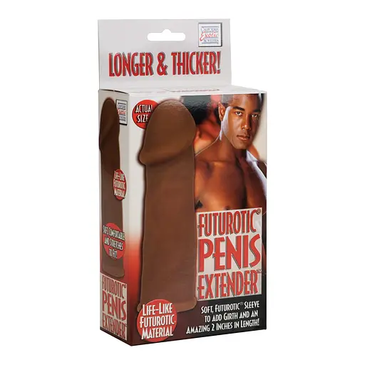 Насадка на пенис CalExotics Futurotic Penis Extender 14 см коричневый - фото 3
