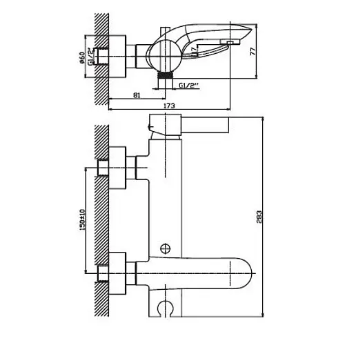 Змішувач для ванни Haiba ALASKA 009 (HB0015) - фото 2